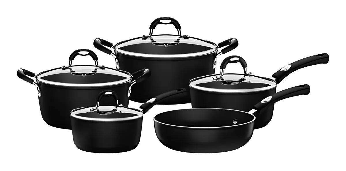 Jogo de Panelas Tramontina Mônaco Preto